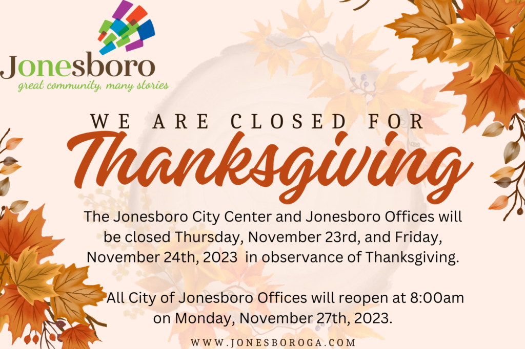 Closed for Thanksgiving